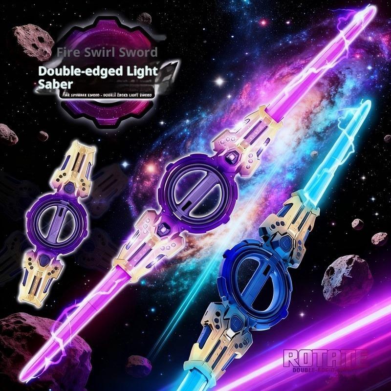 Fire whirling sword double blade lightsaber double head telescopic bearing rotating cool luminous laser sword boy toy
Fire whirling sword double blade lightsaber double head telescopic bearing rotating cool luminous laser sword boy toy