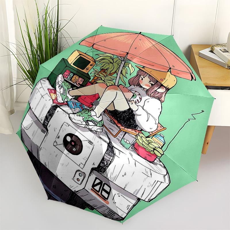 1pc Outdoor Umbrella with Cute Cartoon Character - Automatic Opening/Closing, Portable 3-Fold Design, 8-Bone Iron Frame - Perfect Gift for Fans,
1pc Outdoor Umbrella with Cute Cartoon Character - Automatic Opening/Closing, Portable 3-Fold Design, 8-Bone Iron Frame - Perfect Gift for Fans,
