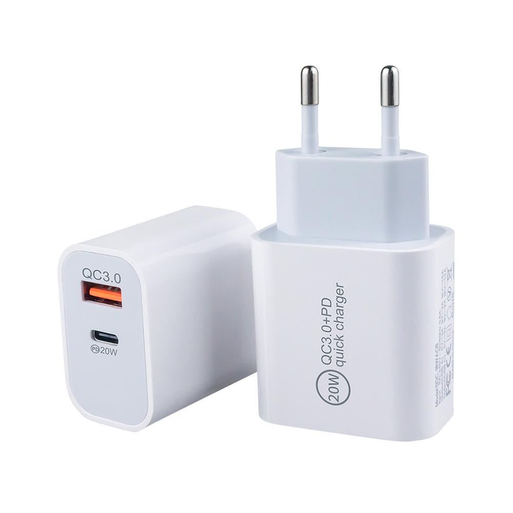 EU Plug PD 20W QC3.0 Wall Charger USB Type C Two Ports Travel Adapter Mobile Fast Charging Phone Charger for IPhone Samsung RoHS EU білий
EU Plug PD 20W QC3.0 Wall Charger USB Type C Two Ports Travel Adapter Mobile Fast Charging Phone Charger for IPhone Samsung RoHS EU білий