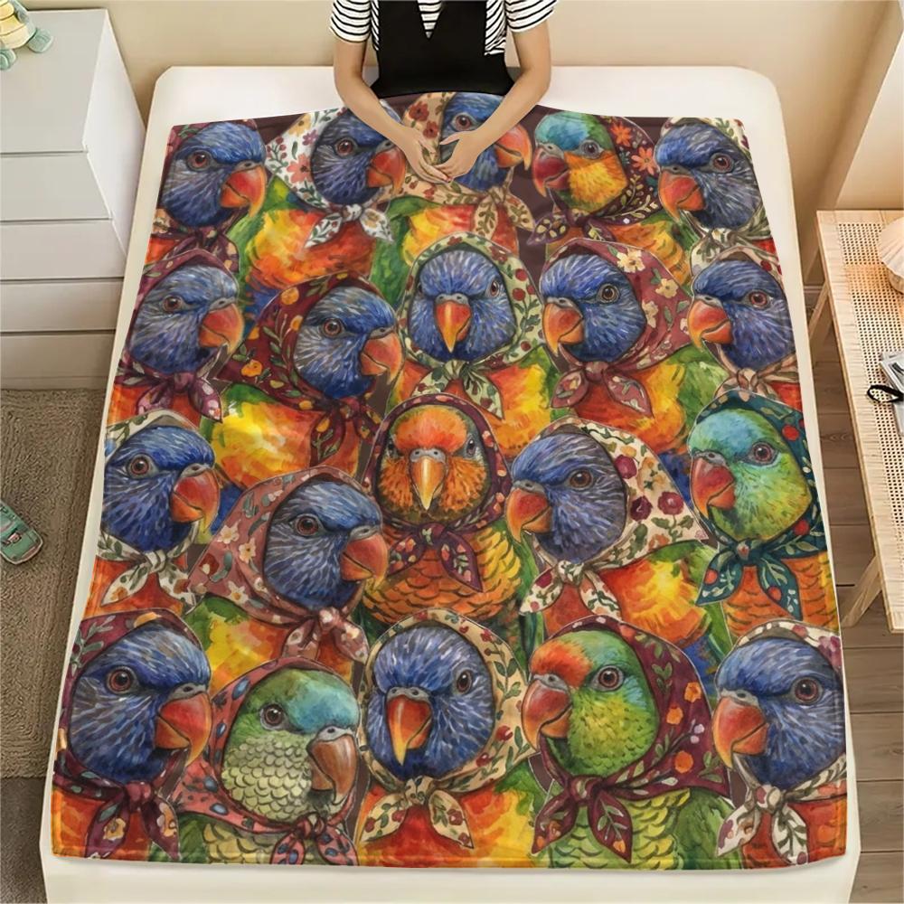 1PC Retro Parrot Print Flannel Blanket, High quality All Seasons, Home Decor, Warmth and Comfort, Perfect for Christmas Gifts 80cm x 120cm
1PC Retro Parrot Print Flannel Blanket, High quality All Seasons, Home Decor, Warmth and Comfort, Perfect for Christmas Gifts 80cm x 120cm