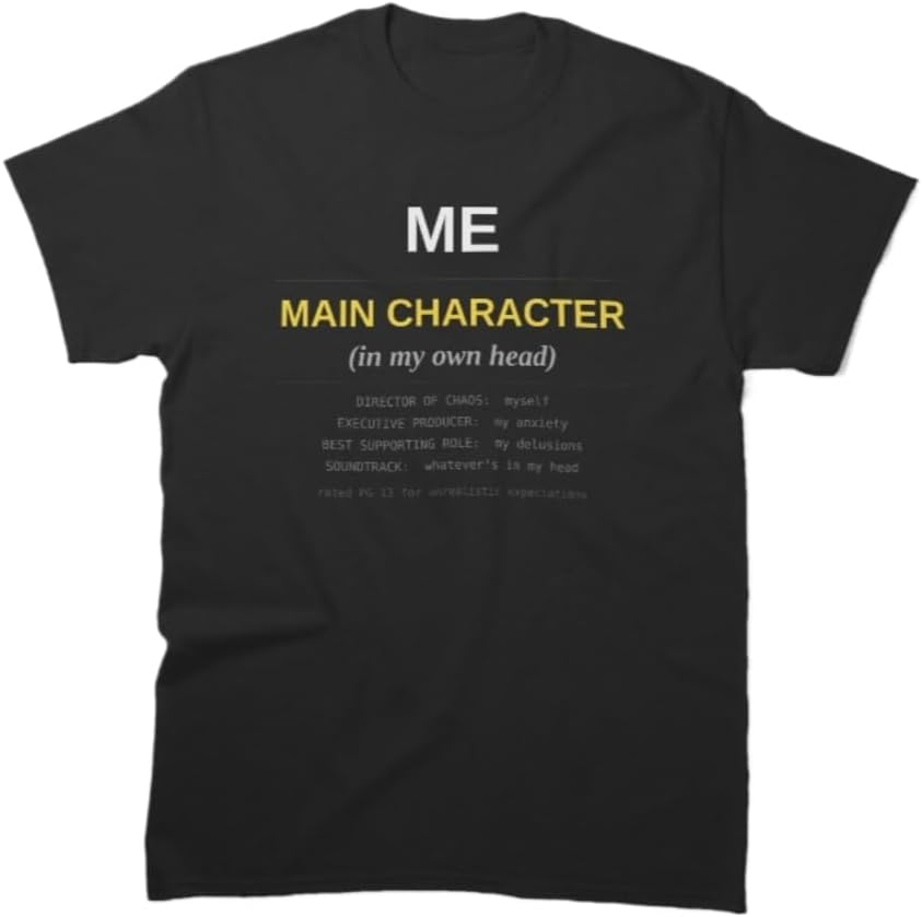 Funny Main Character in My Own Head Quote Graphic T-Shirt Unisex 100% Cotton Crew Neck Short Sleeve Casual Tee S разноцветный
Funny Main Character in My Own Head Quote Graphic T-Shirt Unisex 100% Cotton Crew Neck Short Sleeve Casual Tee S разноцветный