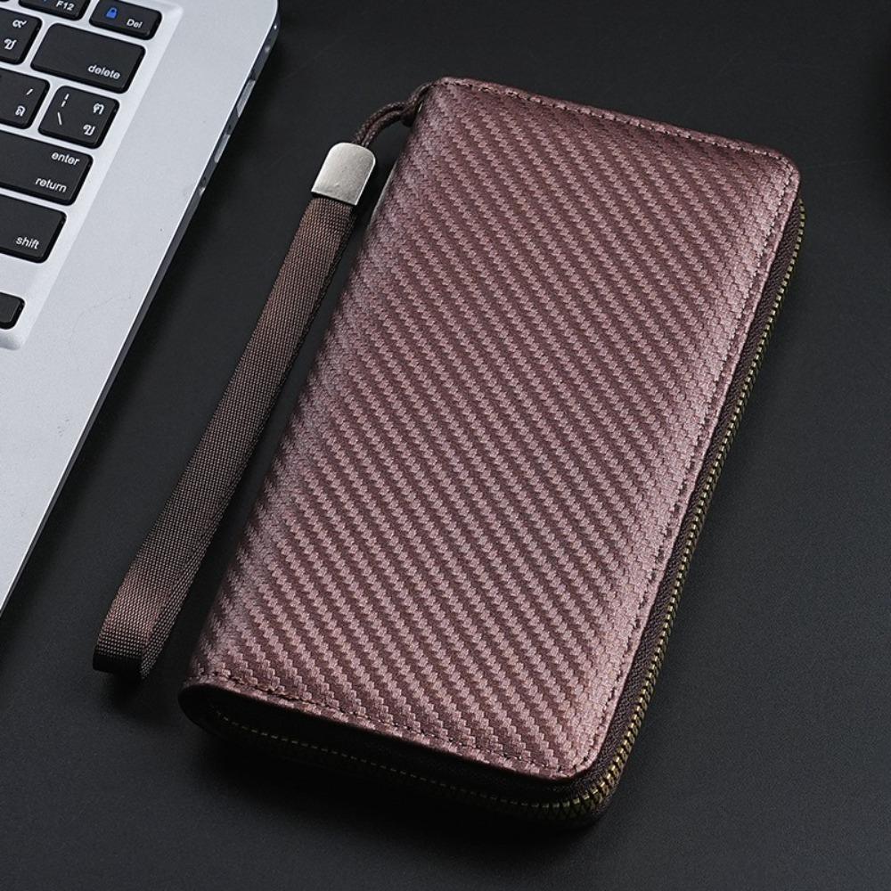 Classic Zipper Buckle Long Wallet PU Leather Multi-Slot Money Clip Minimalist Carbon Fiber Solid Color Card Holder Gift
Classic Zipper Buckle Long Wallet PU Leather Multi-Slot Money Clip Minimalist Carbon Fiber Solid Color Card Holder Gift