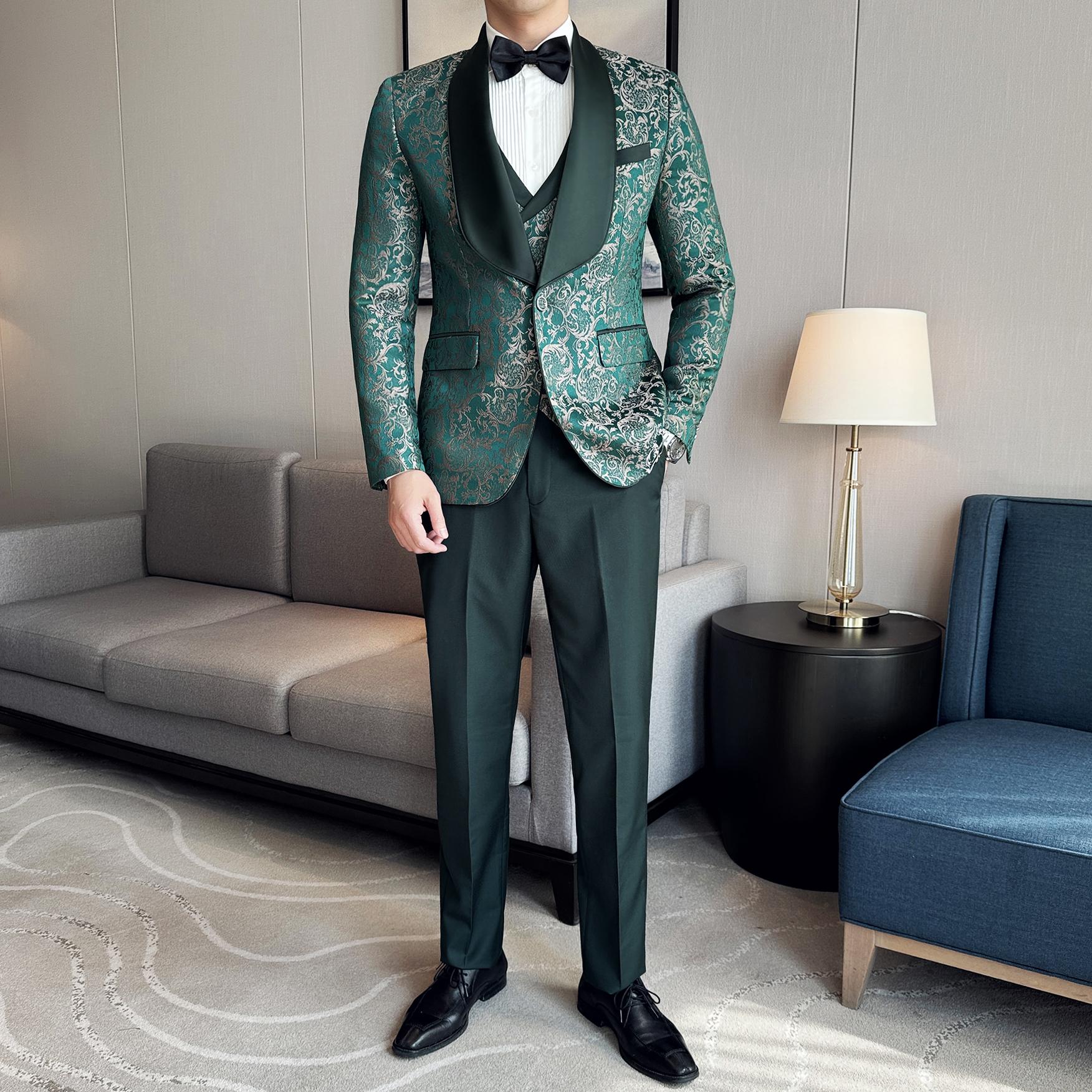 Spring Men s (suit + Vest + Trousers) British Style Business Casual Three-piece High-density Jacquard Wedding Dress XS чорний
Spring Men s (suit + Vest + Trousers) British Style Business Casual Three-piece High-density Jacquard Wedding Dress XS чорний