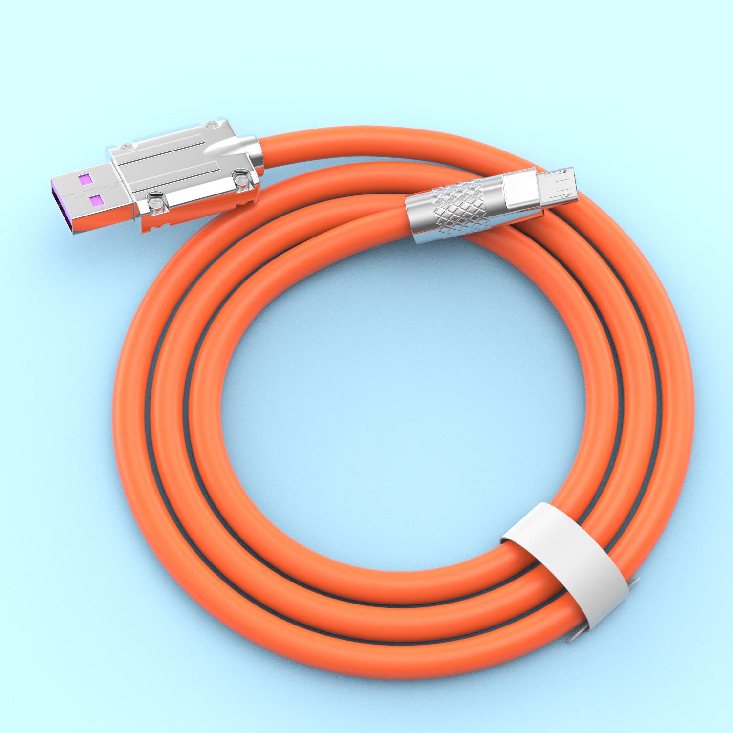 Кабель быстрой зарядки 120 Вт из цинкового сплава для Android, Apple, Huawei со светодиодным индикатором 1m Android with Holder (Bare Cable) оранжевый
Кабель быстрой зарядки 120 Вт из цинкового сплава для Android, Apple, Huawei со светодиодным индикатором 1m Android with Holder (Bare Cable) оранжевый