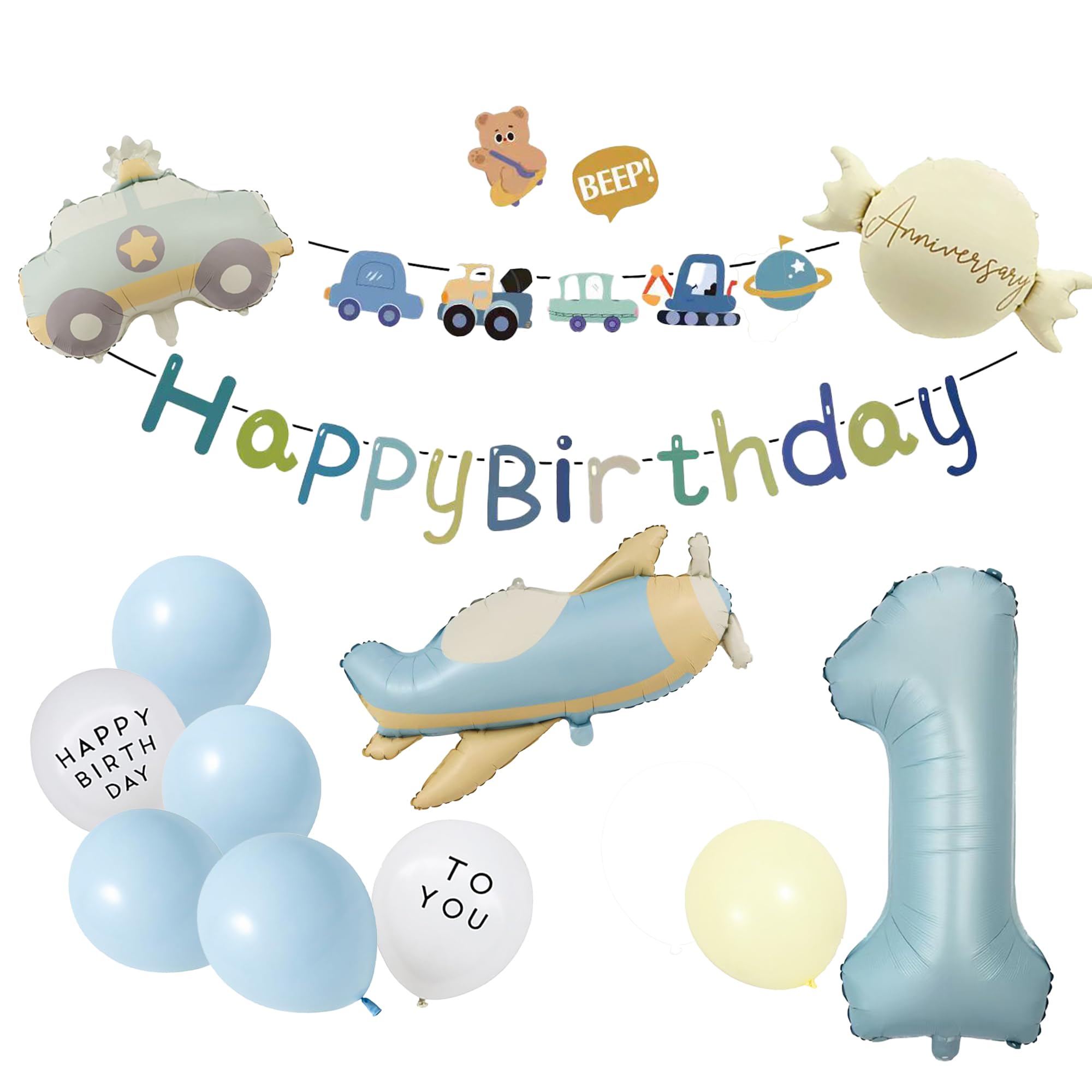 ZHUHAOYUN Birthday Decoration Balloon Set 1 Year Old Balloons Airplane Police Car Surprise Celebration for Boys
ZHUHAOYUN Birthday Decoration Balloon Set 1 Year Old Balloons Airplane Police Car Surprise Celebration for Boys