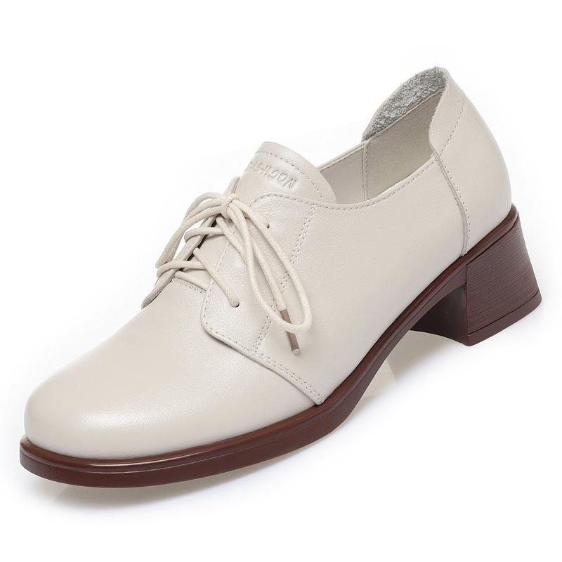 Chunky Heel Lace-up Leather Shoes, New Style, Genuine Leather, Middle-aged Women s Shoes, Black, Spring and Autumn Single Shoes, Soft Sole 42 бежевий
Chunky Heel Lace-up Leather Shoes, New Style, Genuine Leather, Middle-aged Women s Shoes, Black, Spring and Autumn Single Shoes, Soft Sole 42 бежевий