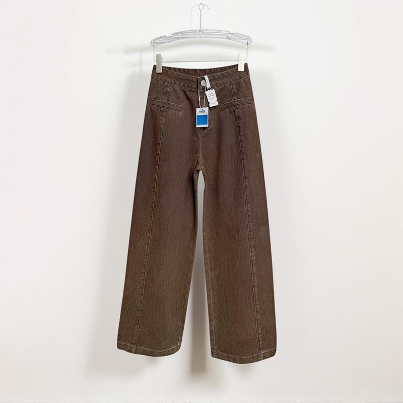 Assute dyed spring new one-word pocket narrow version straight-leg pants cotton thin high waist long mopping wide-leg pants 2XL темно-коричневого кольору
Assute dyed spring new one-word pocket narrow version straight-leg pants cotton thin high waist long mopping wide-leg pants 2XL темно-коричневого кольору