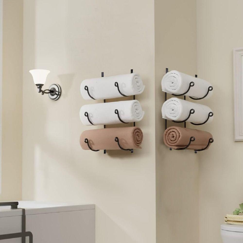 Multifunctional Wall Mounted Towel Rack Put Supplies Wine Rack Storage Hanging Racks Living Room
Multifunctional Wall Mounted Towel Rack Put Supplies Wine Rack Storage Hanging Racks Living Room