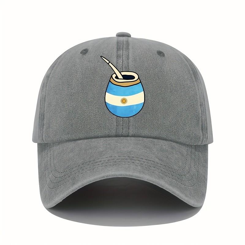 Argentinian Mate Cup Flag Baseball Cap Unisex Distressed Outdoor Casual Adjustable Hat One Size сірий
Argentinian Mate Cup Flag Baseball Cap Unisex Distressed Outdoor Casual Adjustable Hat One Size сірий