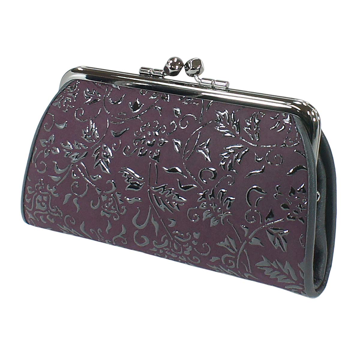 Inden Coin Purse 340 Parent and Child Deerskin Purple x Black Lacquer Floral Arabesque Pattern Inden-ya 1501-06-041
Inden Coin Purse 340 Parent and Child Deerskin Purple x Black Lacquer Floral Arabesque Pattern Inden-ya 1501-06-041