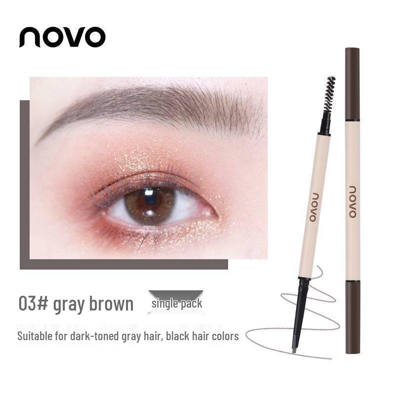 NOVO Ultra-Fine Mist Texture Eyebrow Pencil, Small Triangle Tip, Light Brown & Gray Brown, for Natural Misty Brows & Distinct Strands 0.08g
NOVO Ultra-Fine Mist Texture Eyebrow Pencil, Small Triangle Tip, Light Brown & Gray Brown, for Natural Misty Brows & Distinct Strands 0.08g