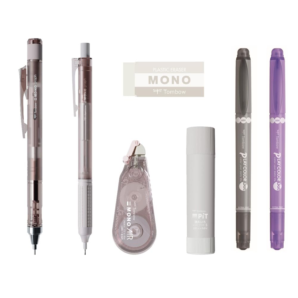 Карандаш Tombow MONO x PiT Канцелярский набор из 7 предметов Пастельное стекло Коричневый карандаш x Клей Корректирующая цветная ручка x (Механический 0,5 мм 2, Ластик, Палочка, Лента,
Карандаш Tombow MONO x PiT Канцелярский набор из 7 предметов Пастельное стекло Коричневый карандаш x Клей Корректирующая цветная ручка x (Механический 0,5 мм 2, Ластик, Палочка, Лента,