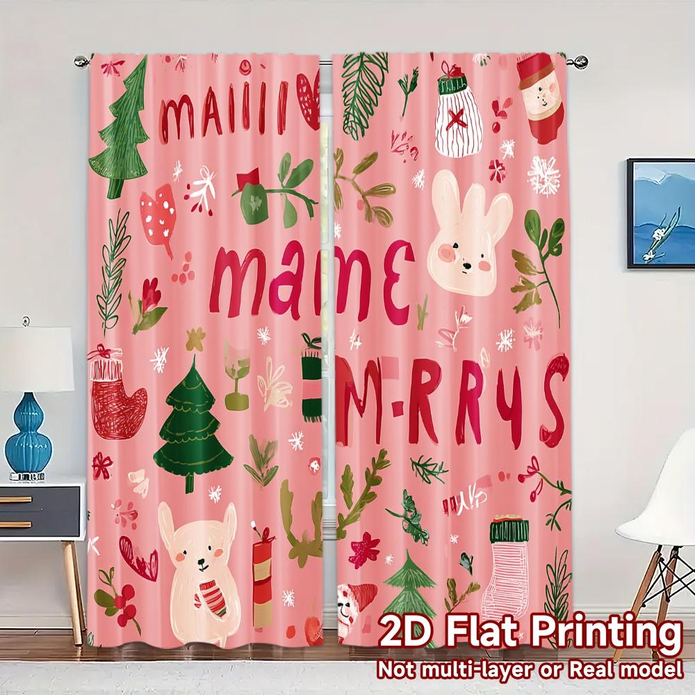 2D Flat Printing JIT 2pcs Curtains (Without Rod) Festive Joy Modern Curtains&Window Treatment Semi-Sheer Curtains Room Decor 100*130 Grommet Top 1pcs
2D Flat Printing JIT 2pcs Curtains (Without Rod) Festive Joy Modern Curtains&Window Treatment Semi-Sheer Curtains Room Decor 100*130 Grommet Top 1pcs