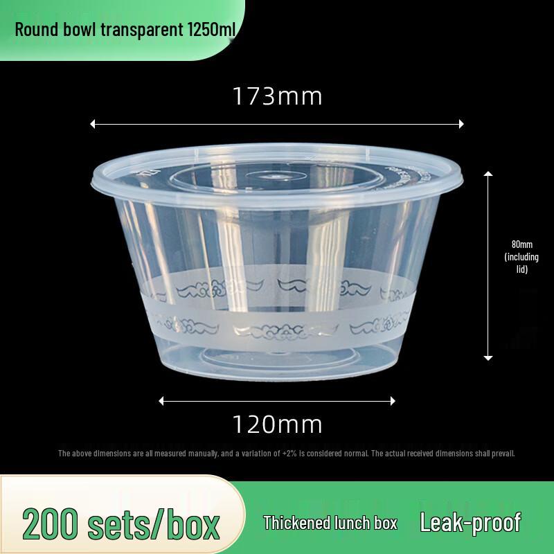 Yipan Disposable Transparent Round Food Container with Lid
Yipan Disposable Transparent Round Food Container with Lid