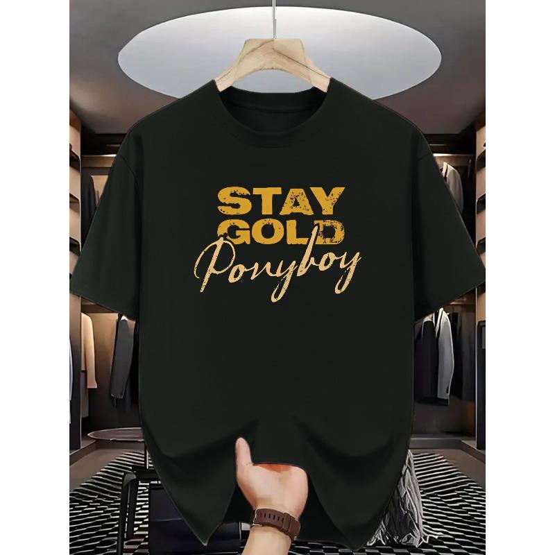 European Size Stay Golden Ponyboy Printed Short Sleeve T-Shirt - The Iconic Ponyboy Curtis Design for Fans, Casual Round Neck Summer Tee 4XL
European Size Stay Golden Ponyboy Printed Short Sleeve T-Shirt - The Iconic Ponyboy Curtis Design for Fans, Casual Round Neck Summer Tee 4XL