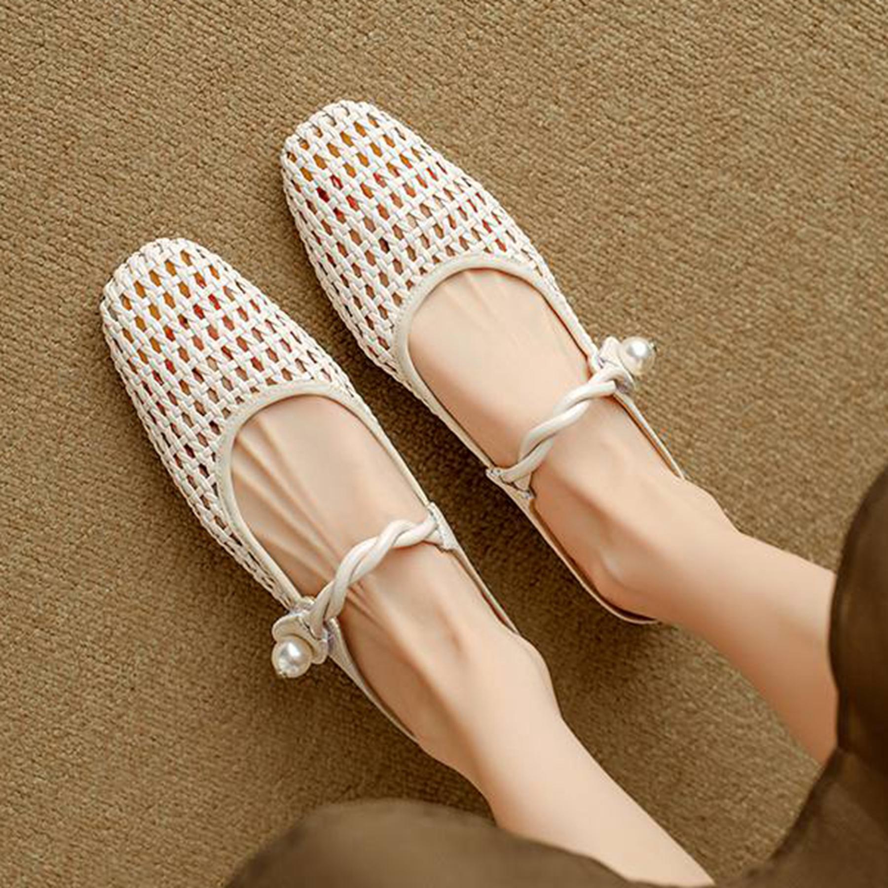 Krazing Pot Microfiber Mules Weaving Summer Size 41 Low Heels Pearl-studded Party Shoes Women Square Toe Gladiator Hollow Out Pumps 41 слонова кістка
Krazing Pot Microfiber Mules Weaving Summer Size 41 Low Heels Pearl-studded Party Shoes Women Square Toe Gladiator Hollow Out Pumps 41 слонова кістка