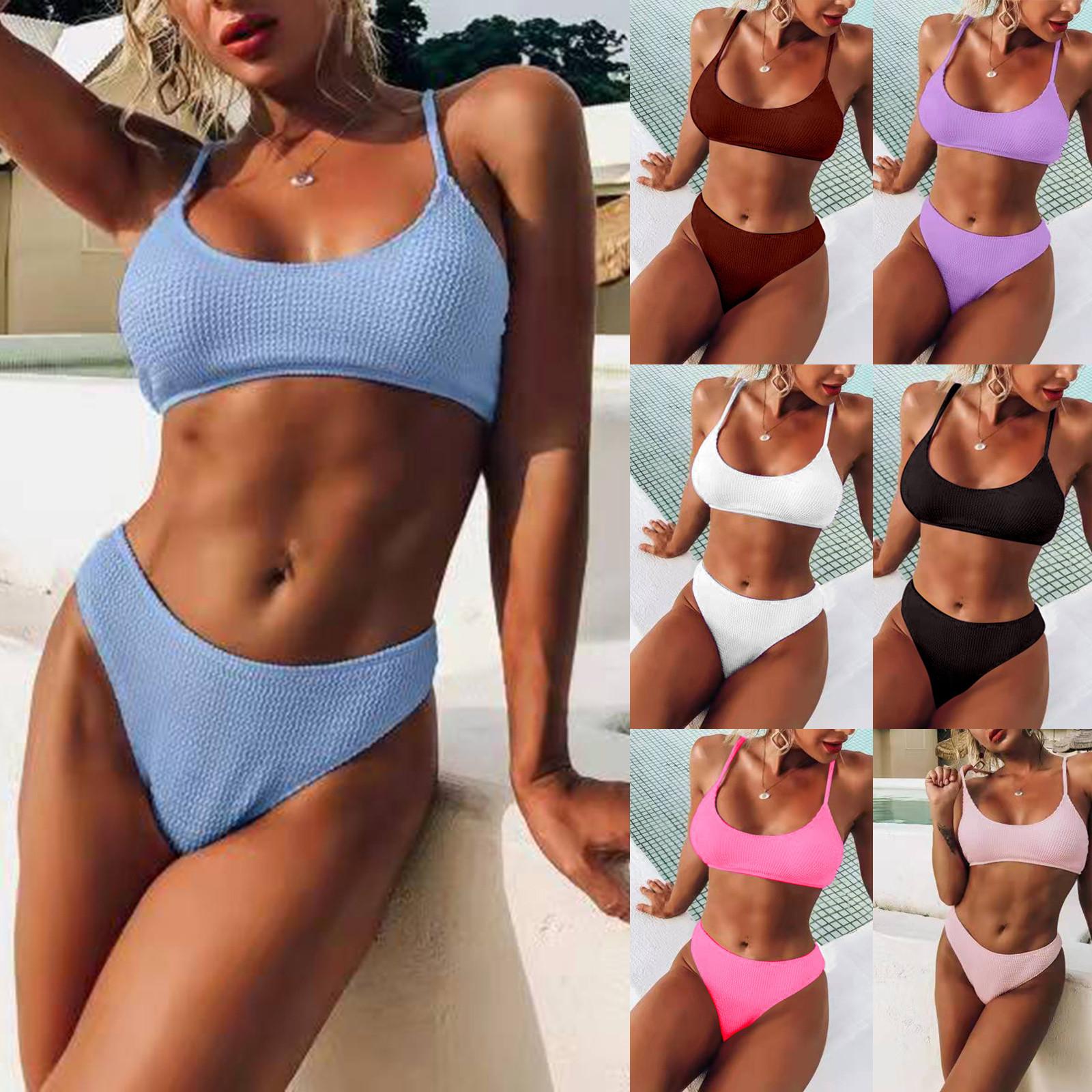 Women s Summer Fashion Sexy Solid Color Waist Split Strap Bikini Swimsuit Set S білий
Women s Summer Fashion Sexy Solid Color Waist Split Strap Bikini Swimsuit Set S білий