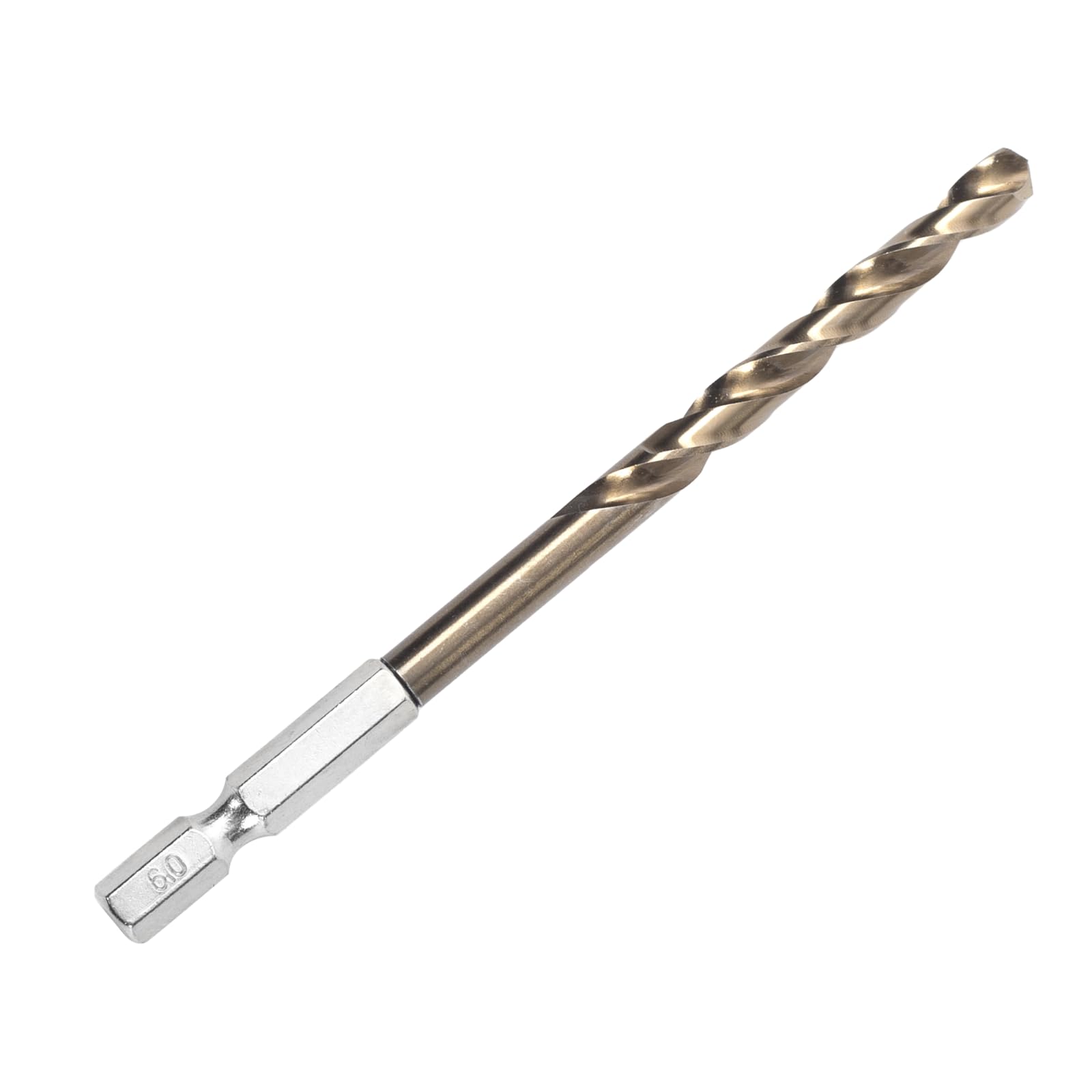 ROGAPER Hexagonal Shaft Ironwork Drill Cobalt High Speed Steel M35 Steel Titanium Coating HSS-Co 6.0mm (Metal/Metalwork)
ROGAPER Hexagonal Shaft Ironwork Drill Cobalt High Speed Steel M35 Steel Titanium Coating HSS-Co 6.0mm (Metal/Metalwork)