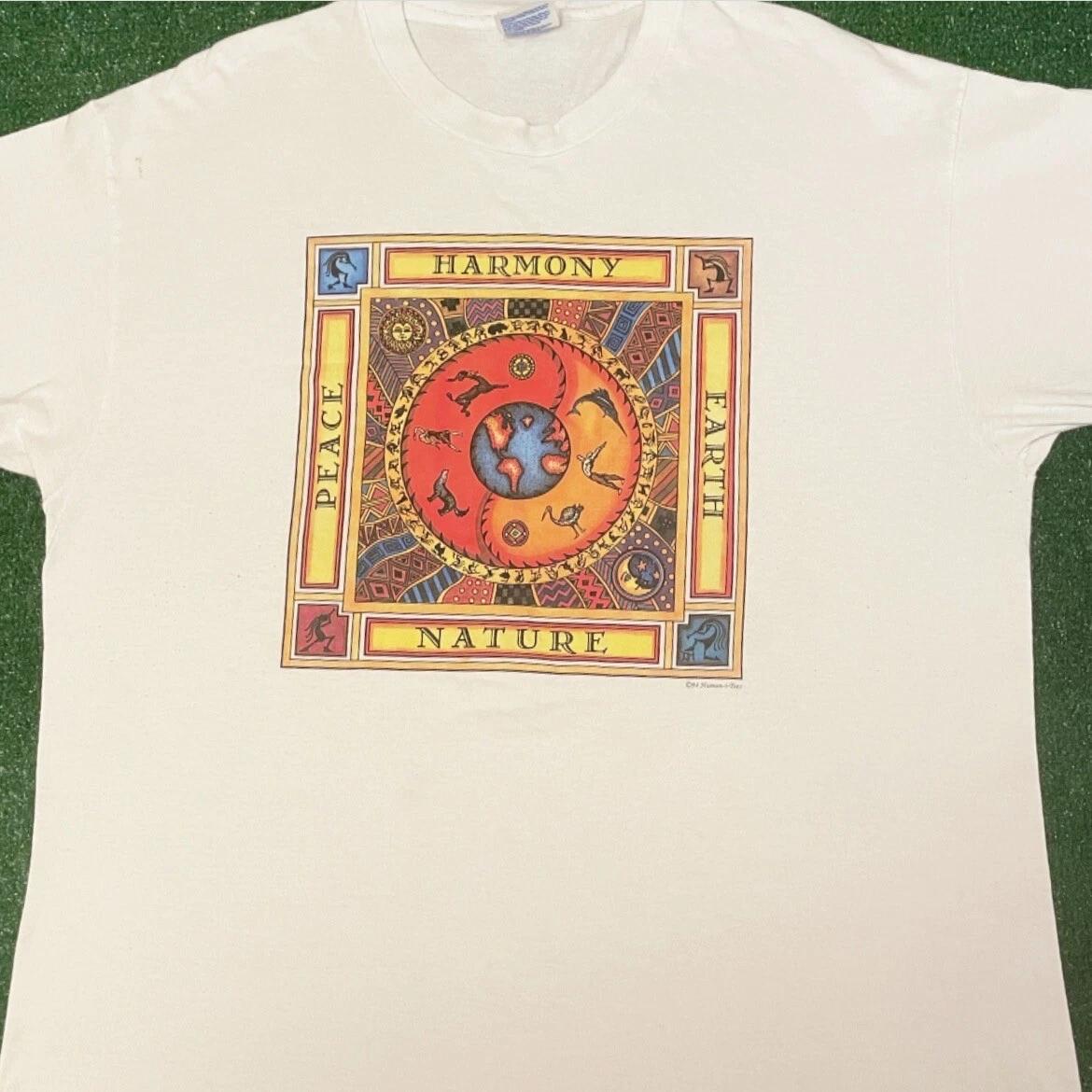 Vintage 90s Harmony Peace Nature Earth Human I Tees 1994 VTG Shirt Mens Size XL 4XL
Vintage 90s Harmony Peace Nature Earth Human I Tees 1994 VTG Shirt Mens Size XL 4XL