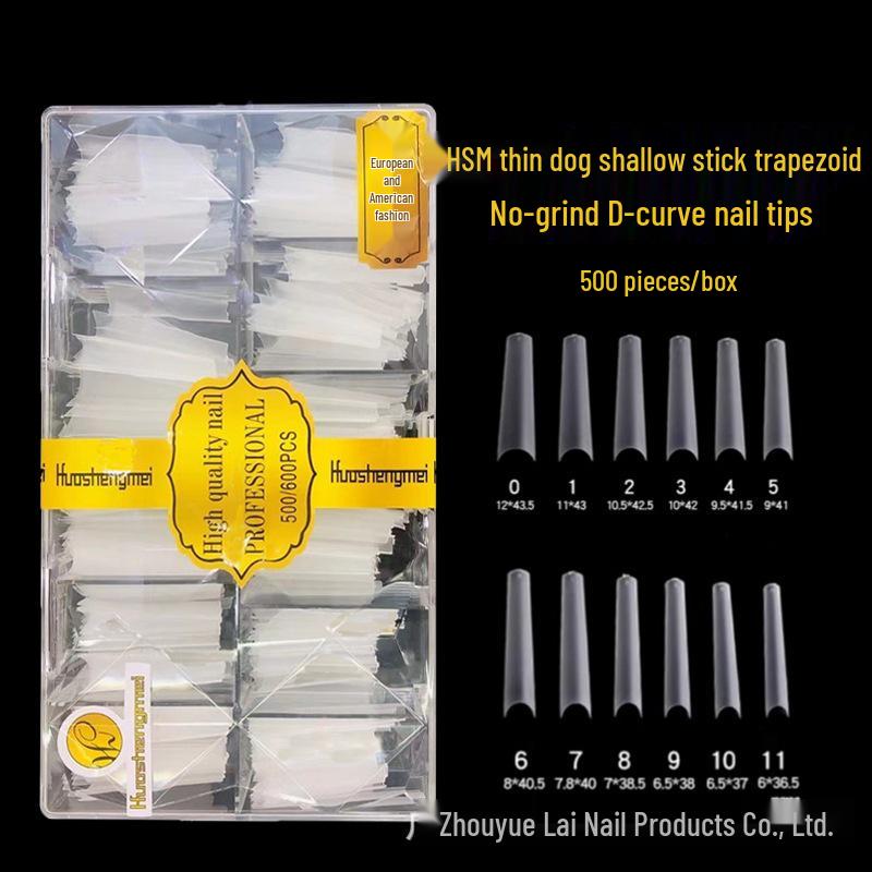 Huashengmei Ultra-Thin Seamless T-Shape Half Cover False Nails for Salon, 500-Pack
Huashengmei Ultra-Thin Seamless T-Shape Half Cover False Nails for Salon, 500-Pack