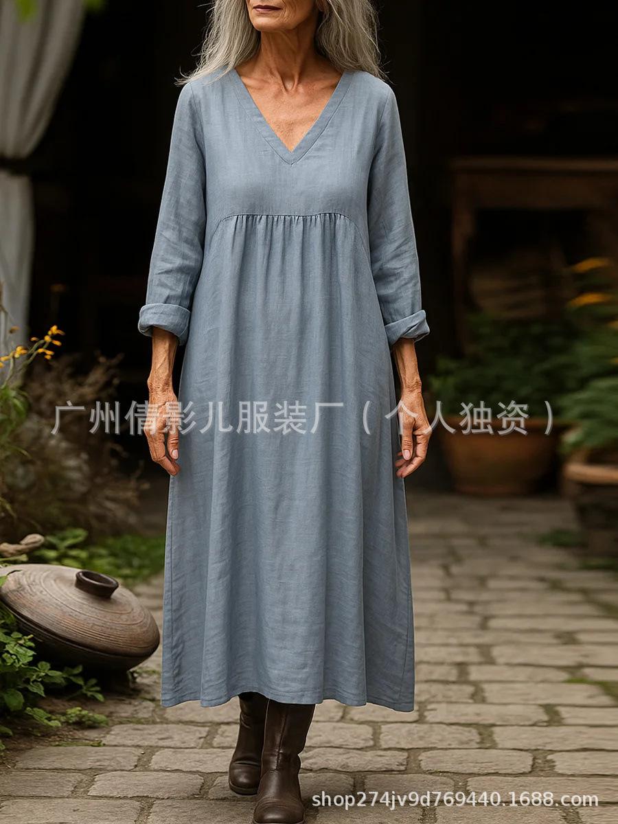 2025 Loose-Fit V-Neck Cotton Linen Dress XXXL
2025 Loose-Fit V-Neck Cotton Linen Dress XXXL