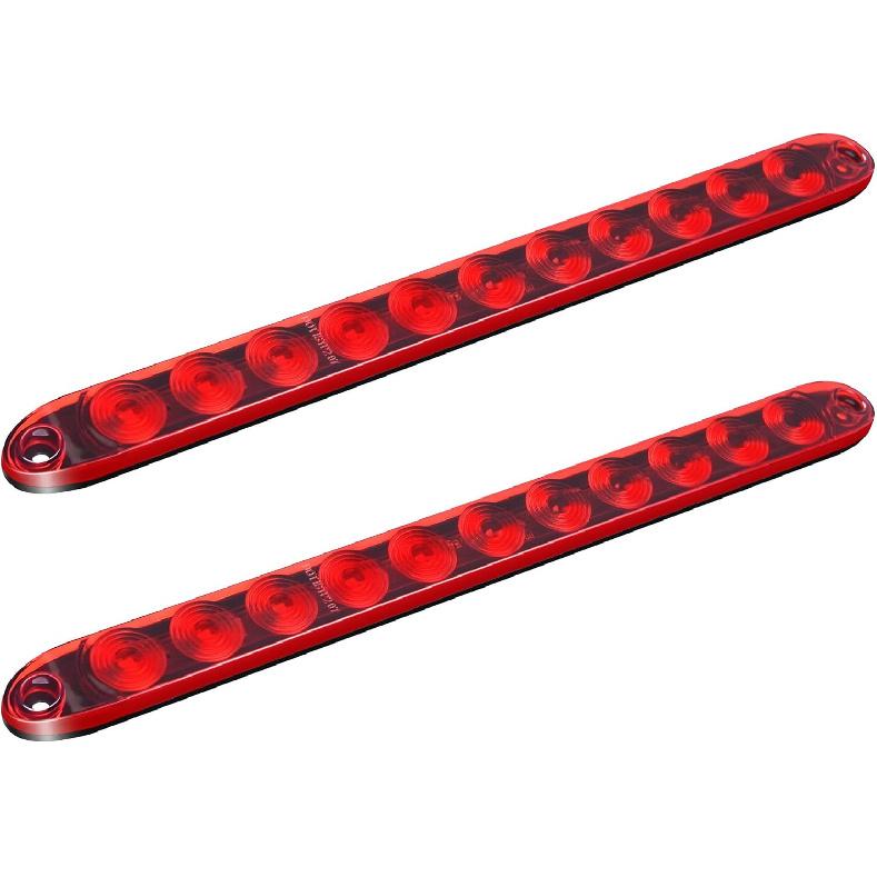 MICTUNING 2PCS 16 inches 11 LED Red Trailer Light Bar - Waterproof Sealed Park Turn Signal Light Tail Brake Stop Bar Truck Trailer Marker ID Bar 2 pcs Red
MICTUNING 2PCS 16 inches 11 LED Red Trailer Light Bar - Waterproof Sealed Park Turn Signal Light Tail Brake Stop Bar Truck Trailer Marker ID Bar 2 pcs Red