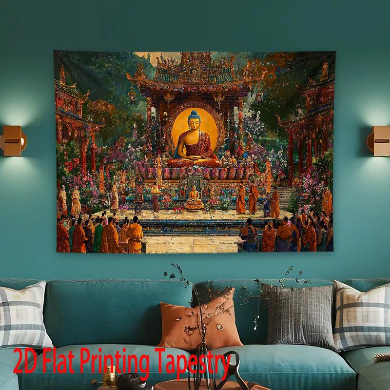 VIKAMA Traditional Buddhist Ceremony Tapestry Trendy Wall Decor For Living Room Meditation Area Tea Room Modern Home Decoration 74x94cm(29x37in)
VIKAMA Traditional Buddhist Ceremony Tapestry Trendy Wall Decor For Living Room Meditation Area Tea Room Modern Home Decoration 74x94cm(29x37in)