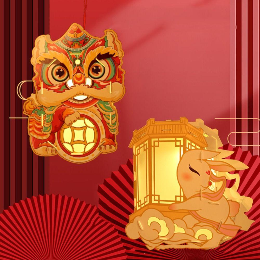 Court Style Handmade Chinese Style Lantern Rabbit DIY Handmade Lion Dance Lantern Children Gifts
Court Style Handmade Chinese Style Lantern Rabbit DIY Handmade Lion Dance Lantern Children Gifts
