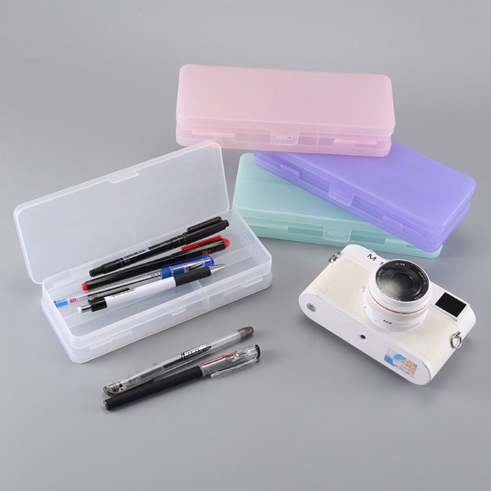 Plastic Dual-Layer Pencil Box Storage Box Simple Pen Case Transparent Pencil Case School Supplies
Plastic Dual-Layer Pencil Box Storage Box Simple Pen Case Transparent Pencil Case School Supplies
