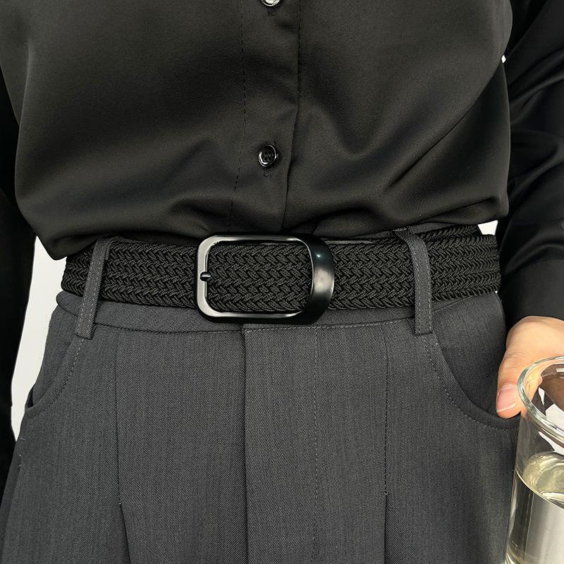 Men s Durable Elastic Woven Canvas Belt with Alloy Buckle - Versatile, Hole-Free Design for Business and Fashion. 105 cm with Buckle
Men s Durable Elastic Woven Canvas Belt with Alloy Buckle - Versatile, Hole-Free Design for Business and Fashion. 105 cm with Buckle