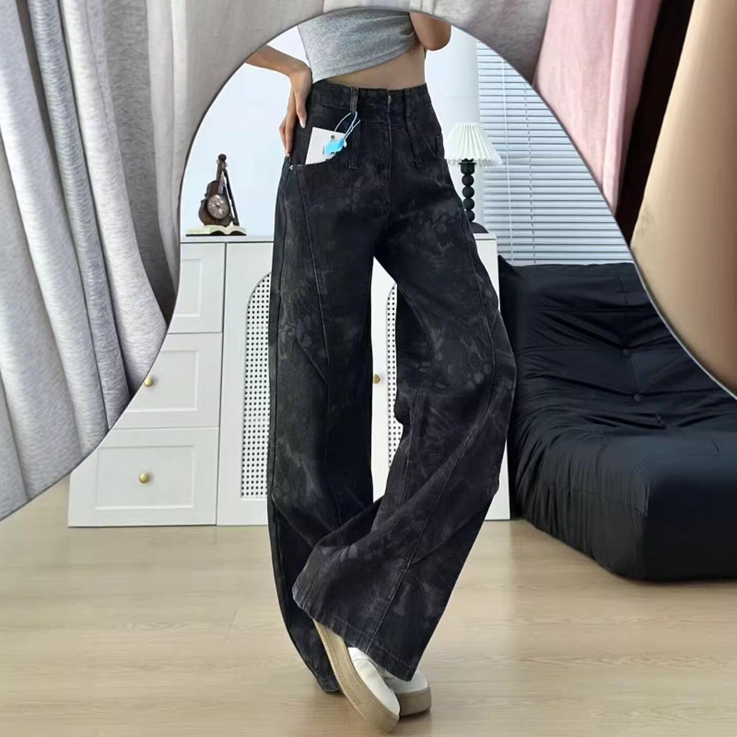 Women s Autumn Wide-Leg Pleated Jeans: American Style, Plus Size, Floor-Length Workwear M черный серый
Women s Autumn Wide-Leg Pleated Jeans: American Style, Plus Size, Floor-Length Workwear M черный серый