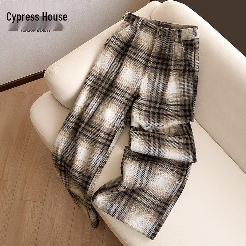 Sibaisha High-Waist Retro Plaid Straight-Leg Pants M
Sibaisha High-Waist Retro Plaid Straight-Leg Pants M
