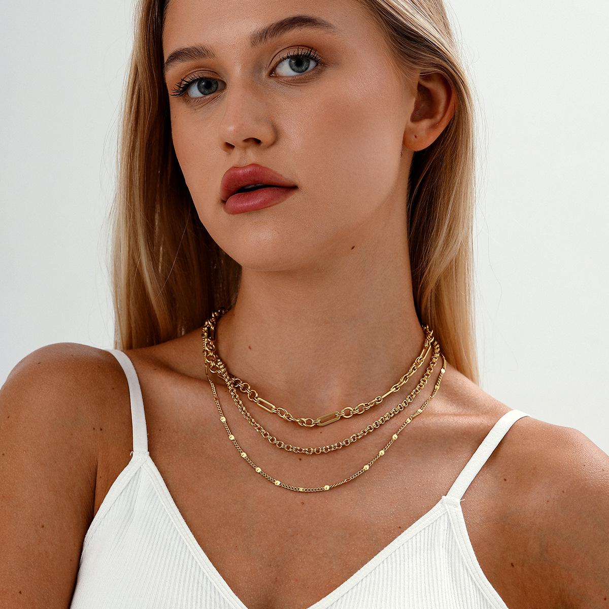 Elegant French Retro Layered Safety Pin Women s Necklace, Titanium Steel, 18K Gold, Versatile Geometric Design
Elegant French Retro Layered Safety Pin Women s Necklace, Titanium Steel, 18K Gold, Versatile Geometric Design