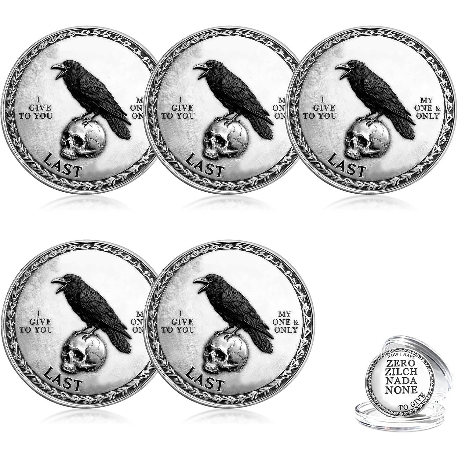 5PCS The CAW-F Coin — for Those Who Laugh at Life and Give Zero! Black Raven Last Coin, Now I Have Zero Zilch, Freedom and Humor Challenge Coin A5
5PCS The CAW-F Coin — for Those Who Laugh at Life and Give Zero! Black Raven Last Coin, Now I Have Zero Zilch, Freedom and Humor Challenge Coin A5