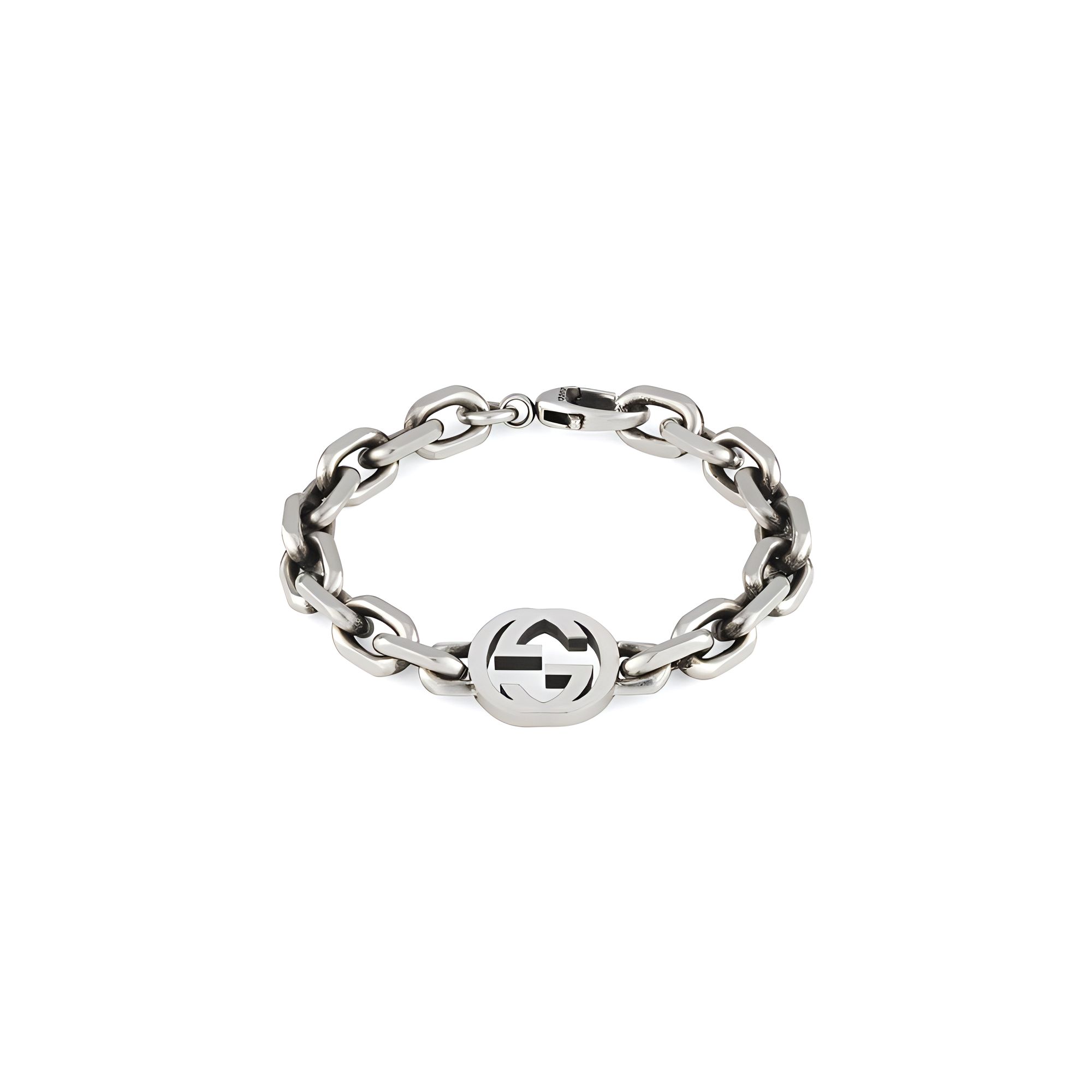 Срібний браслет Gucci з візерунком interlocking Double G для жінок YBA627068001 18
Срібний браслет Gucci з візерунком interlocking Double G для жінок YBA627068001 18