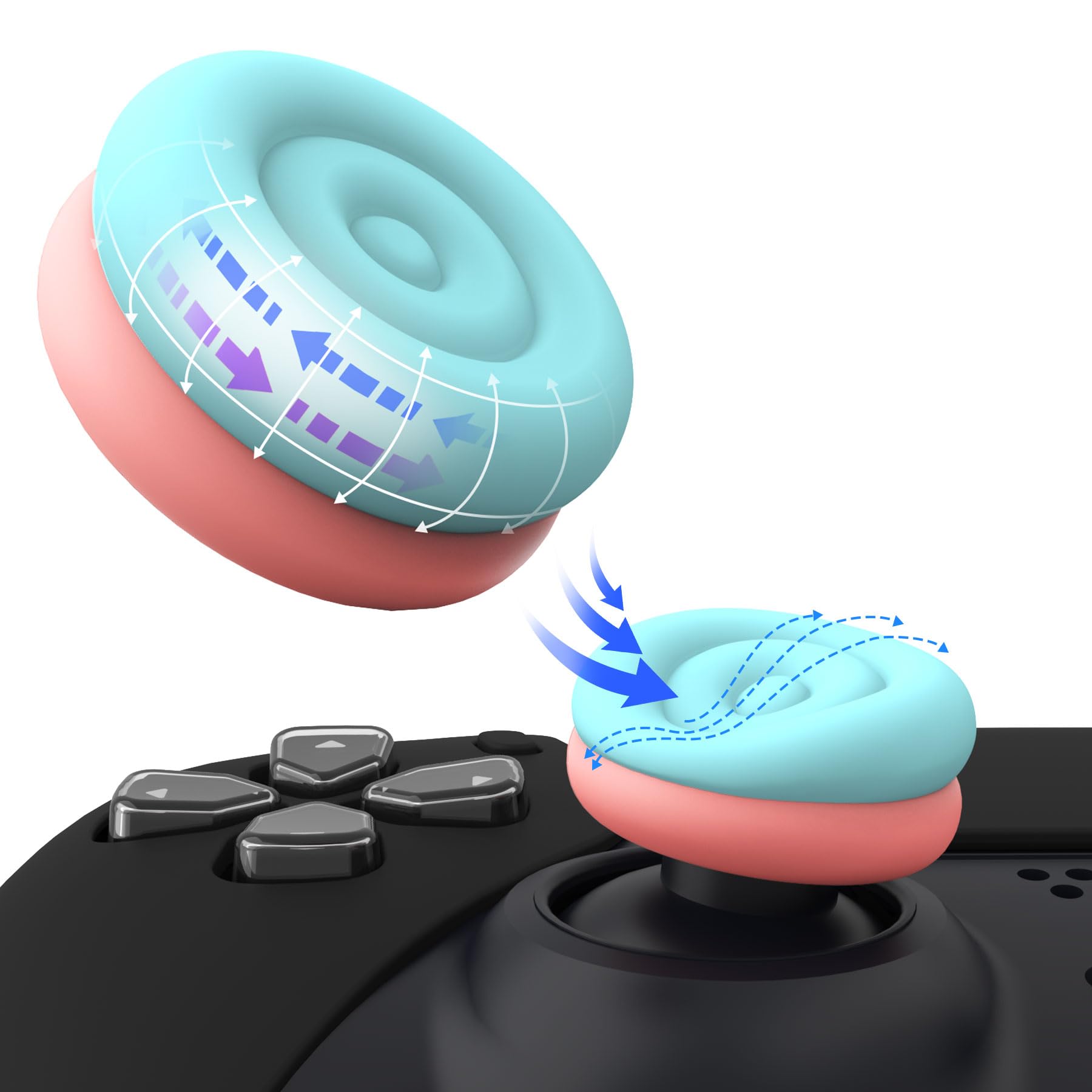 PlayVital Joystick Cap Cushion Version for PS5 and PS4 Thumbstick Grip Cover for Xbox Series Thumbstick Grip Cap for Xbox One and Elite Series 2
PlayVital Joystick Cap Cushion Version for PS5 and PS4 Thumbstick Grip Cover for Xbox Series Thumbstick Grip Cap for Xbox One and Elite Series 2