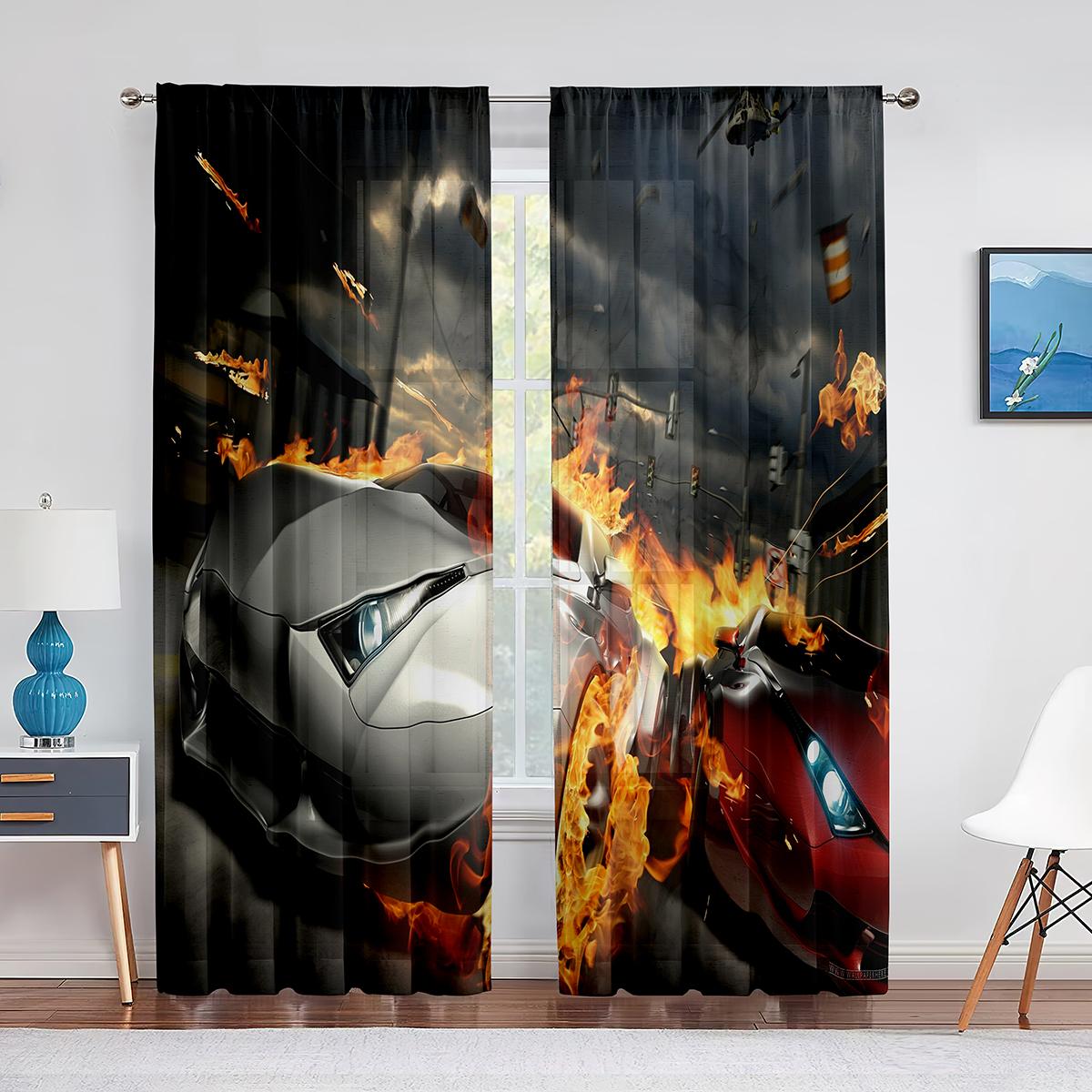 Fire Race Car Printed Curtain Racing Car Speed Extreme Sport Window Curtains ideal for Living Area Bed Chamber Teens Mens Room Decor Accent 2 Pieces (W50H130cm)-2pcs&Hook
Fire Race Car Printed Curtain Racing Car Speed Extreme Sport Window Curtains ideal for Living Area Bed Chamber Teens Mens Room Decor Accent 2 Pieces (W50H130cm)-2pcs&Hook