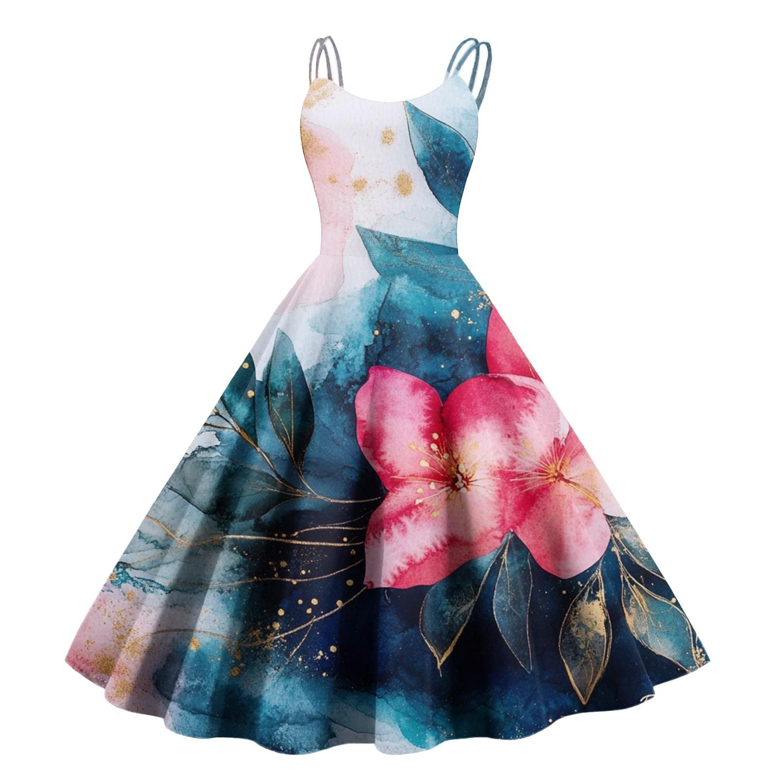Women s Floral Print Sexy Off Shoulder Punk Retro Dress S Темно-синій
Women s Floral Print Sexy Off Shoulder Punk Retro Dress S Темно-синій
