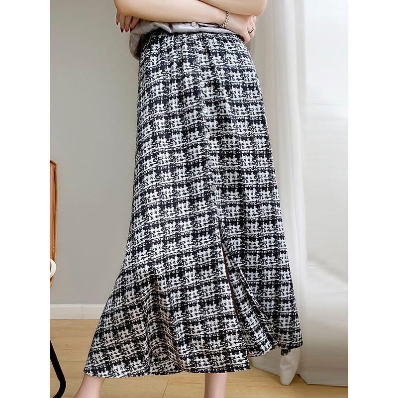 Новая летняя атласная юбка из уксусной кислоты для женщин, модная универсальная юбка миди в гусиную лапку, длинная юбка XL
Новая летняя атласная юбка из уксусной кислоты для женщин, модная универсальная юбка миди в гусиную лапку, длинная юбка XL