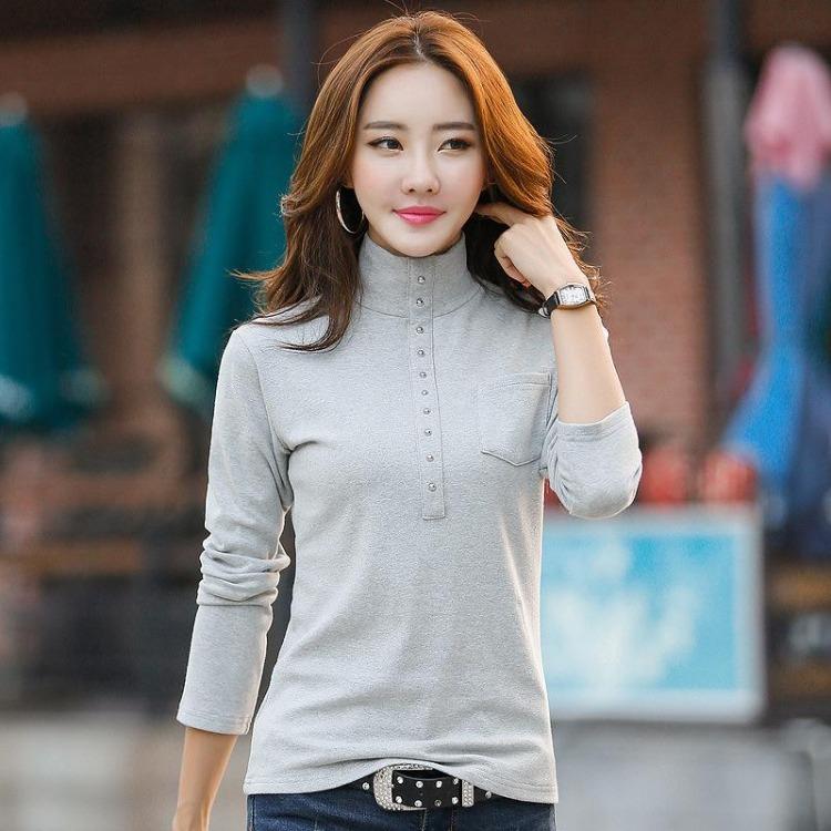 Korean Style Womens Long Sleeve Tshirt Autumn Winter Fashion Slim Solid Color Top Versatile Bottoming Shirt New XXXL
Korean Style Womens Long Sleeve Tshirt Autumn Winter Fashion Slim Solid Color Top Versatile Bottoming Shirt New XXXL