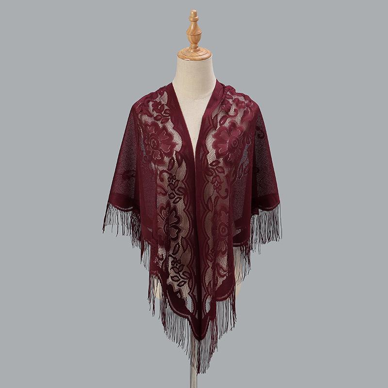 Women s Breathable Solid Color Tassel Triangle Scarf Shawl - Nylon, Hollow Out Design 180cm
Women s Breathable Solid Color Tassel Triangle Scarf Shawl - Nylon, Hollow Out Design 180cm