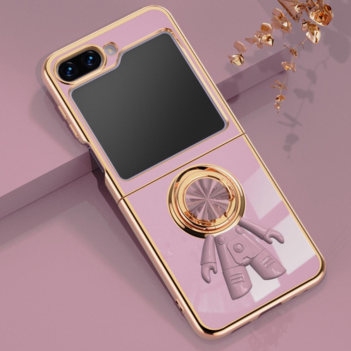 For Samsung Galaxy Z Flip5 5G Case with Astronaut Ring Kickstand 6D Electroplating TPU Phone Cover Pink
For Samsung Galaxy Z Flip5 5G Case with Astronaut Ring Kickstand 6D Electroplating TPU Phone Cover Pink