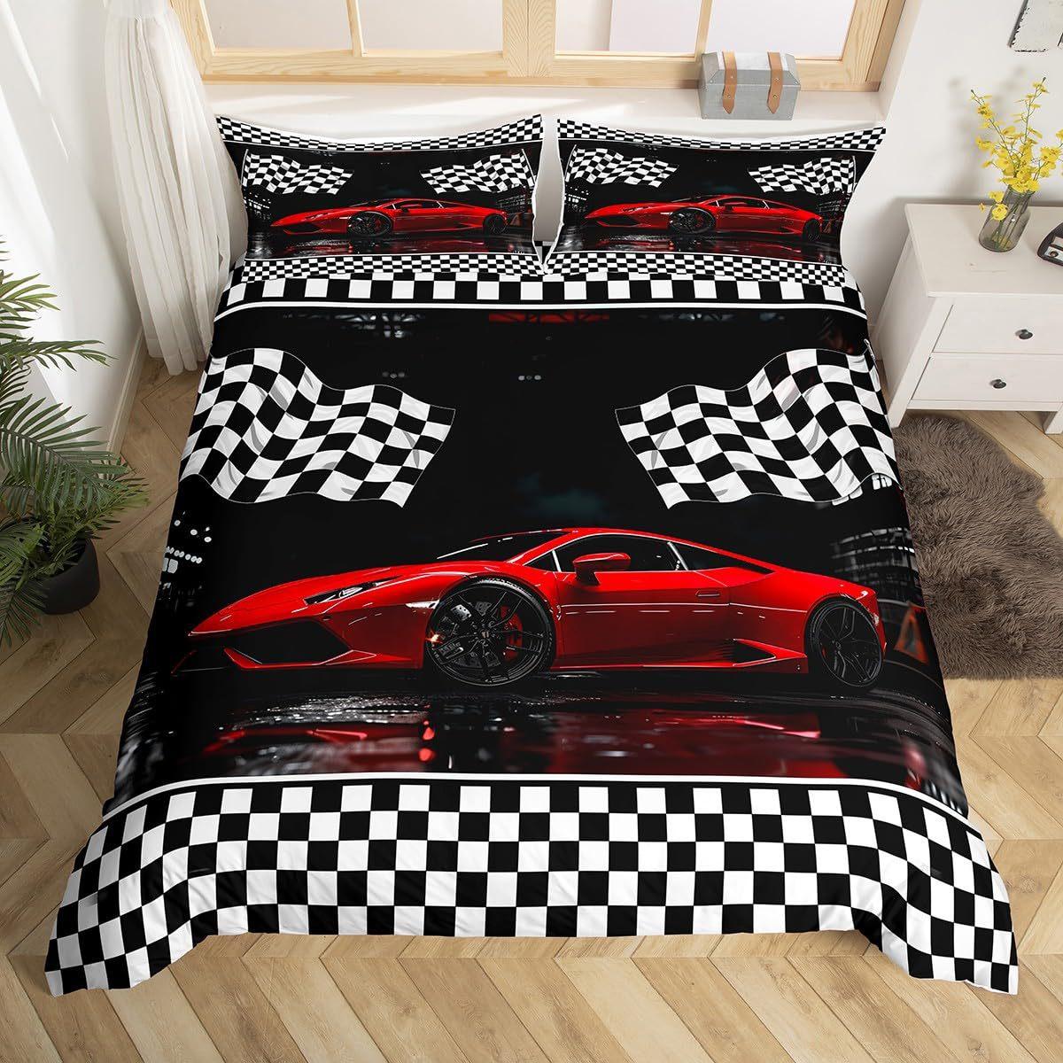 Racing Car Duvet Cover Set Queen Size For Boys Lightning Wolf Bedding Set For Room Decor 3 Pieces Speed Car Comforter Covers EU Single(135*200cm)3pcs
Racing Car Duvet Cover Set Queen Size For Boys Lightning Wolf Bedding Set For Room Decor 3 Pieces Speed Car Comforter Covers EU Single(135*200cm)3pcs