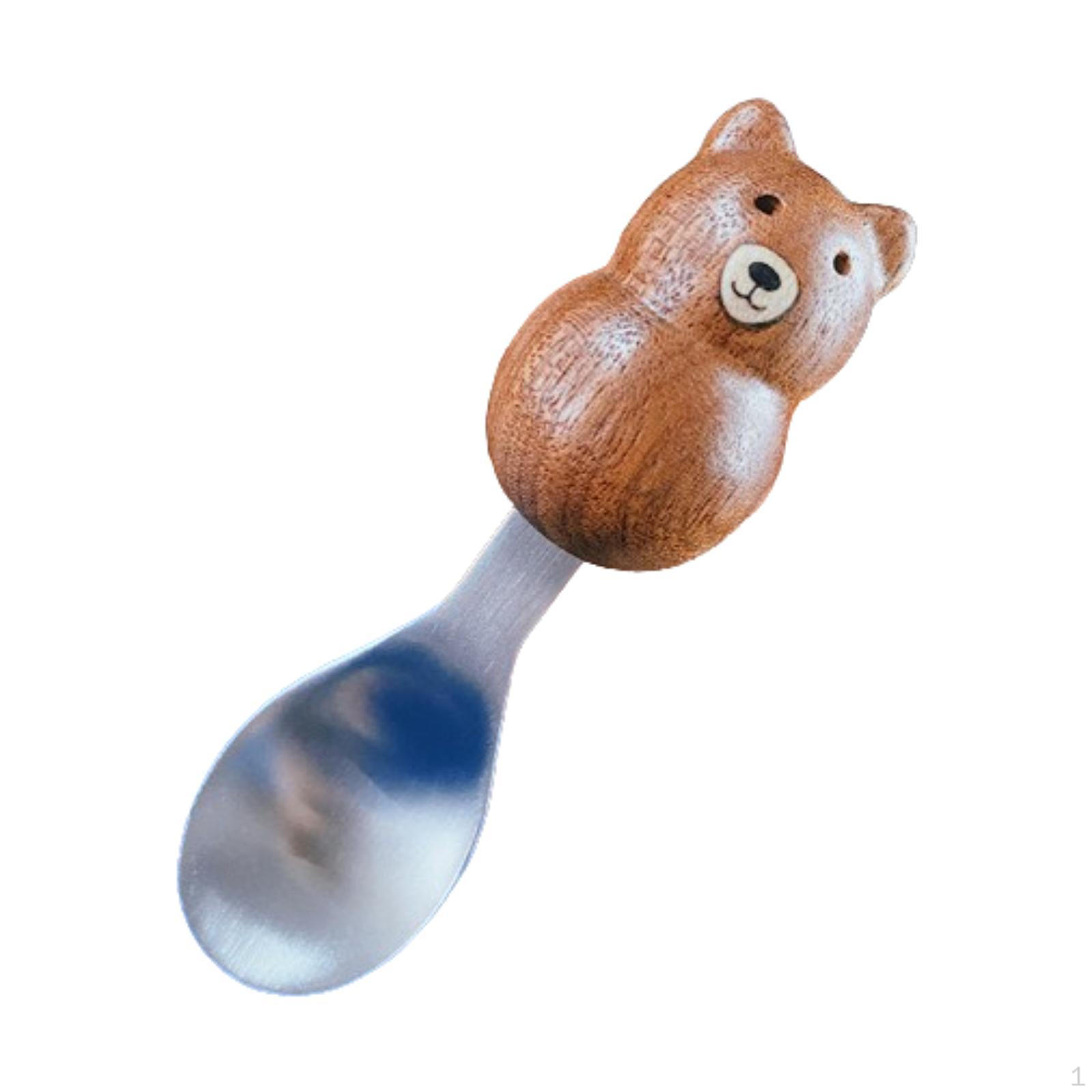 Столовые приборы в виде медведя, мультфильм, чайная ложка, кухонные гаджеты, милые столовые приборы из нержавеющей стали для десерта 
Столовые приборы в виде медведя, мультфильм, чайная ложка, кухонные гаджеты, милые столовые приборы из нержавеющей стали для десерта