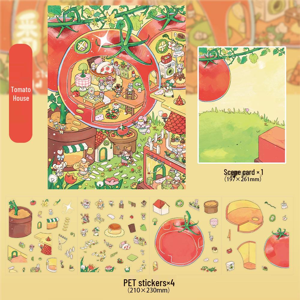 Miniature 3D Tomato House Scene Sticker - Red Book Style Journal Decor
Miniature 3D Tomato House Scene Sticker - Red Book Style Journal Decor