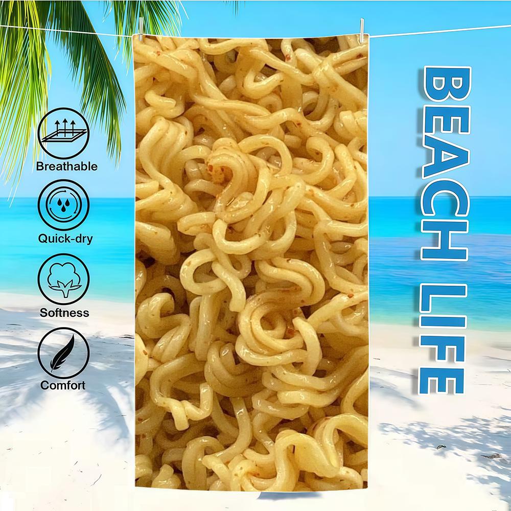 Towel Textile Bathrobe Beach Delicious Food Quick-Drying Lightweight Portable Camping Noodles Swim Pool Travel W30*H60(CM)
Towel Textile Bathrobe Beach Delicious Food Quick-Drying Lightweight Portable Camping Noodles Swim Pool Travel W30*H60(CM)