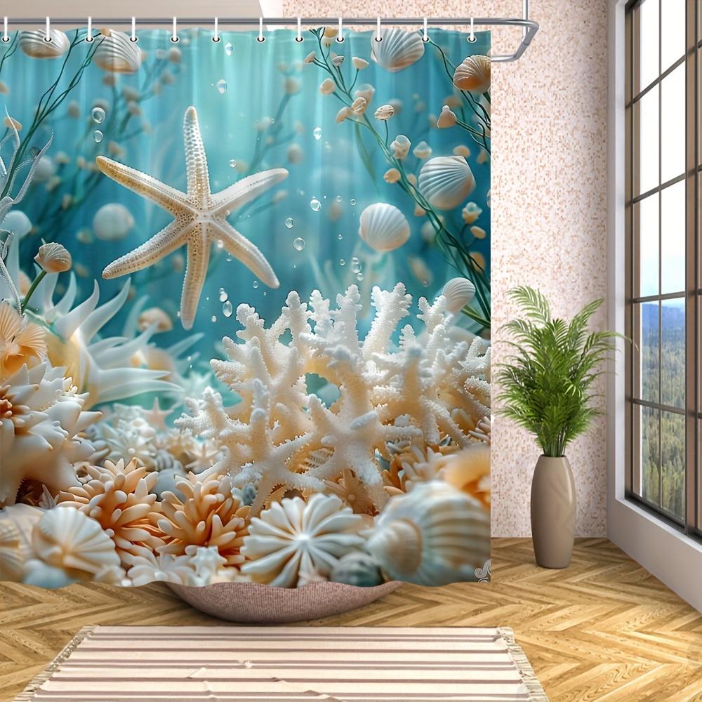 Starfish Shower Curtain Undersea World Fish Coral Shell Underwater Ocean Nature Bathroom Decor With Hooks W60H190(CM)-1 Pcs
Starfish Shower Curtain Undersea World Fish Coral Shell Underwater Ocean Nature Bathroom Decor With Hooks W60H190(CM)-1 Pcs