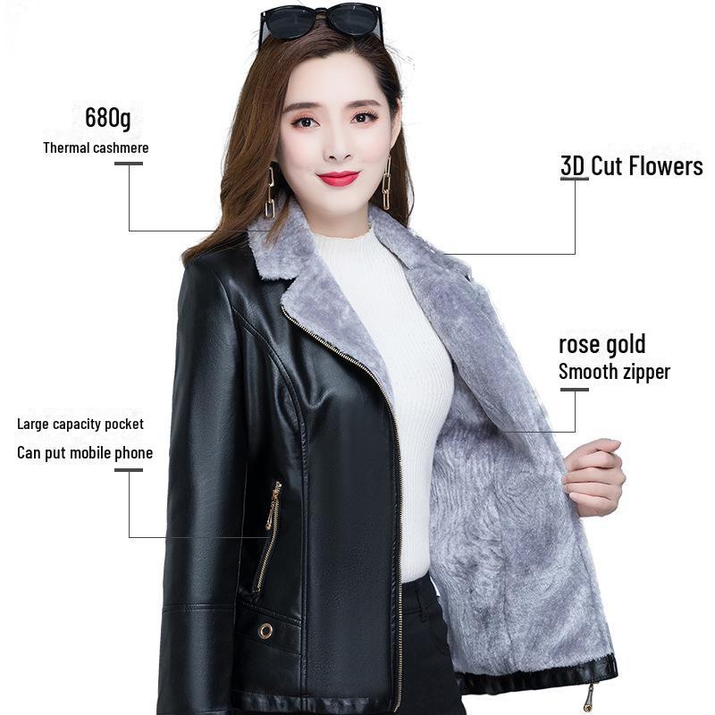 Куртка з оксамитовою підкладкою великого розміру з PU шкіри 2024 для жінок середнього та літнього віку 5XL (60-65 kg) чорний
Куртка з оксамитовою підкладкою великого розміру з PU шкіри 2024 для жінок середнього та літнього віку 5XL (60-65 kg) чорний