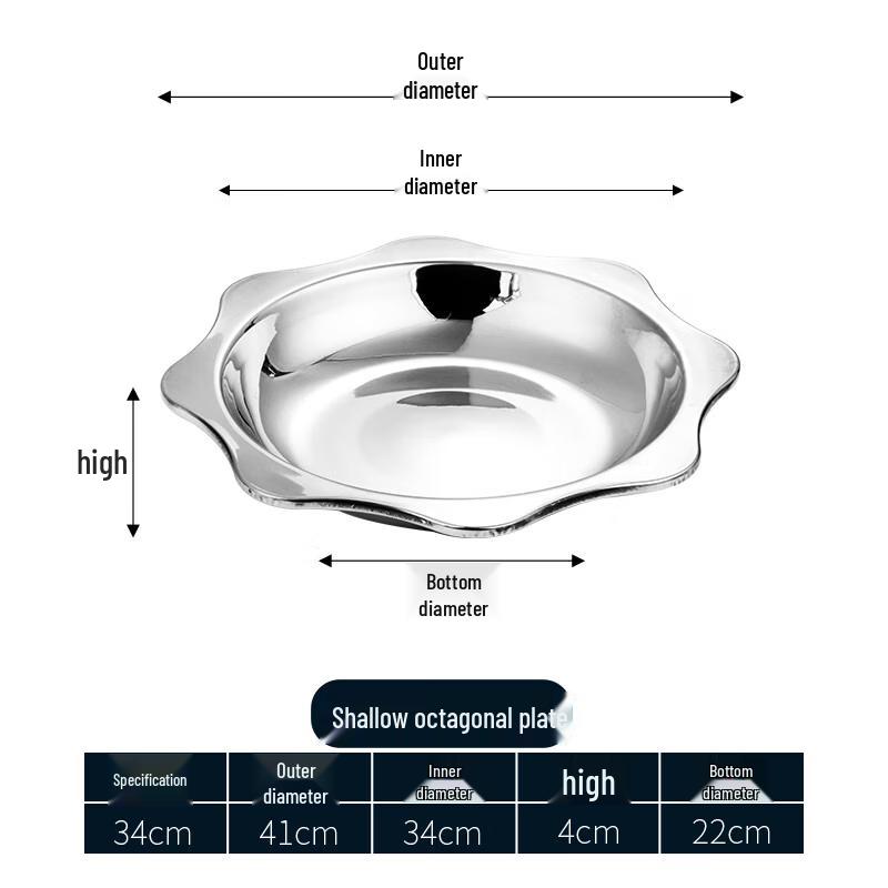 Jundingying Stainless Steel Octagonal Flat-Bottom Pot
Jundingying Stainless Steel Octagonal Flat-Bottom Pot