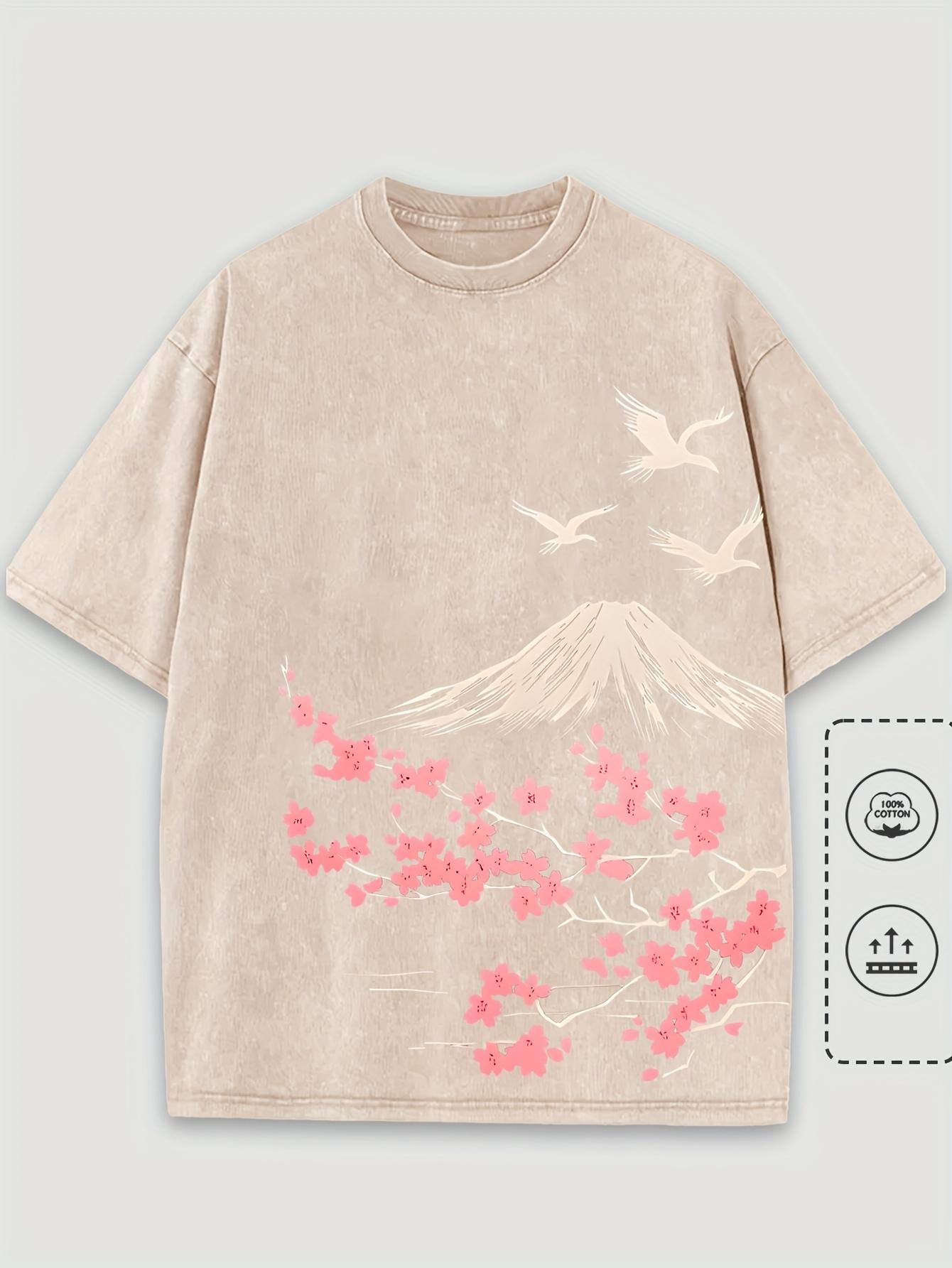 Unisex Vintage Hip Hop Casual Crew Neck TShirt Cotton Washed Floral Mountain Graphic Print Streetwear Graphic Tee S
Unisex Vintage Hip Hop Casual Crew Neck TShirt Cotton Washed Floral Mountain Graphic Print Streetwear Graphic Tee S